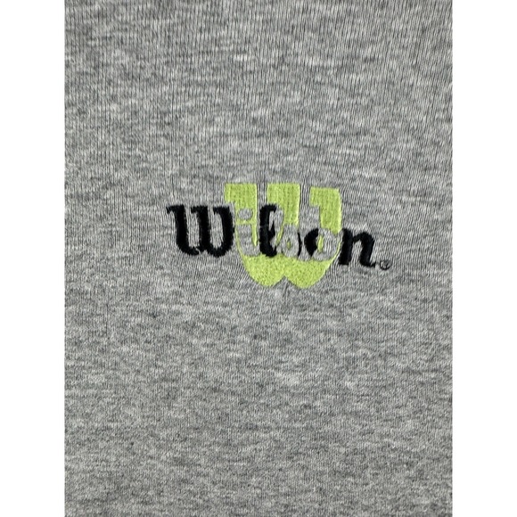 Vintage 90s Wilson Sweatshirt Mens L Sweater Fleece Jogging Made in USA Gray - Picture 7 of 10